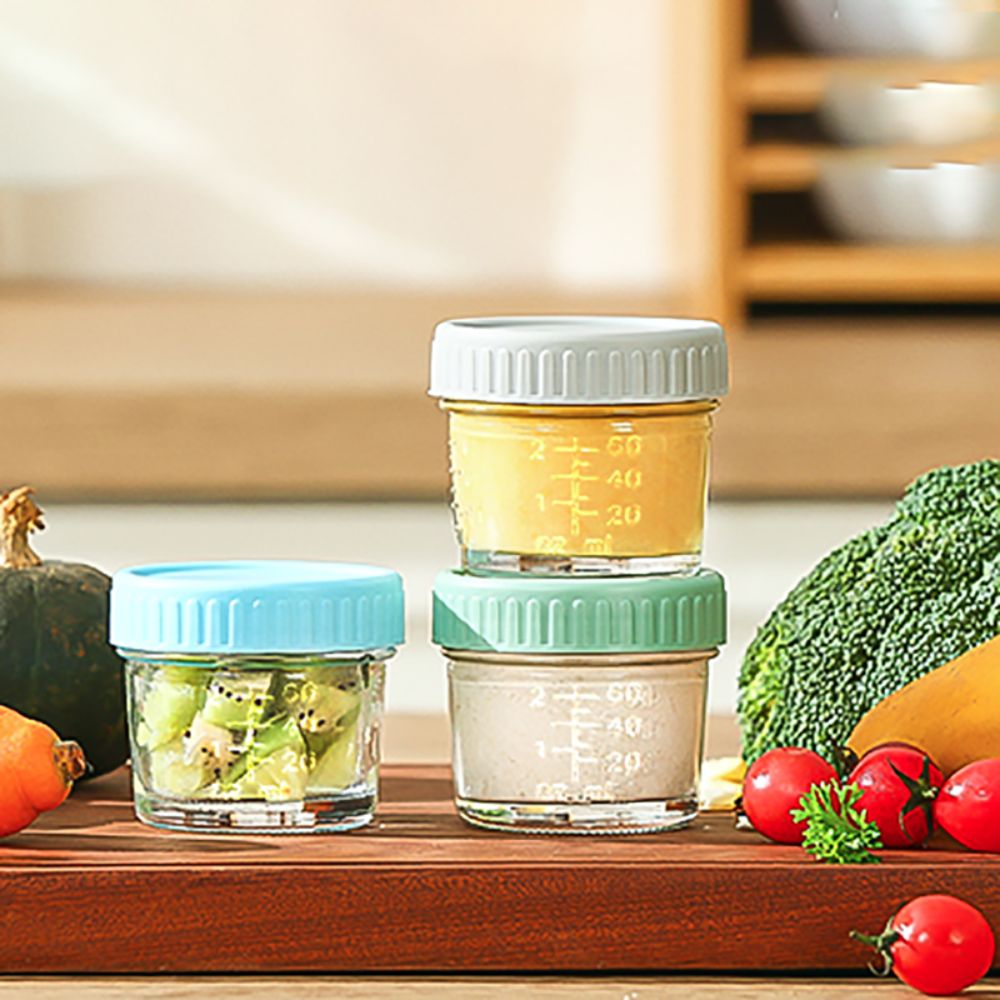 Baby Food Glass Jar - 6pcs Mason Jar Glass Baby Food