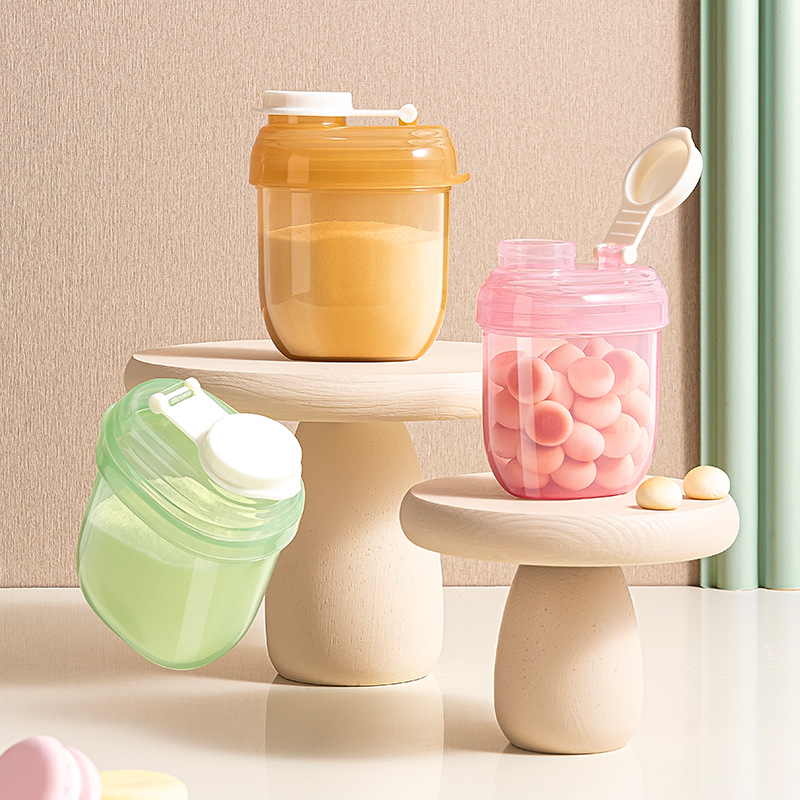 Baby Food Glass Jar - Baby Formula Dispenser, Portable One-Meal-One-Compartment Design,