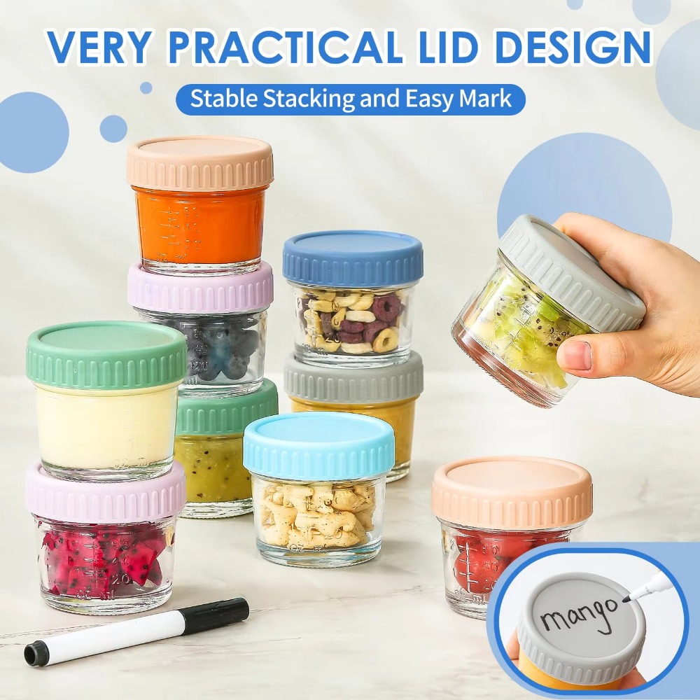 6pcs Mason Jar Glass Baby Food - Baby Food Glass Jar 评论和价格