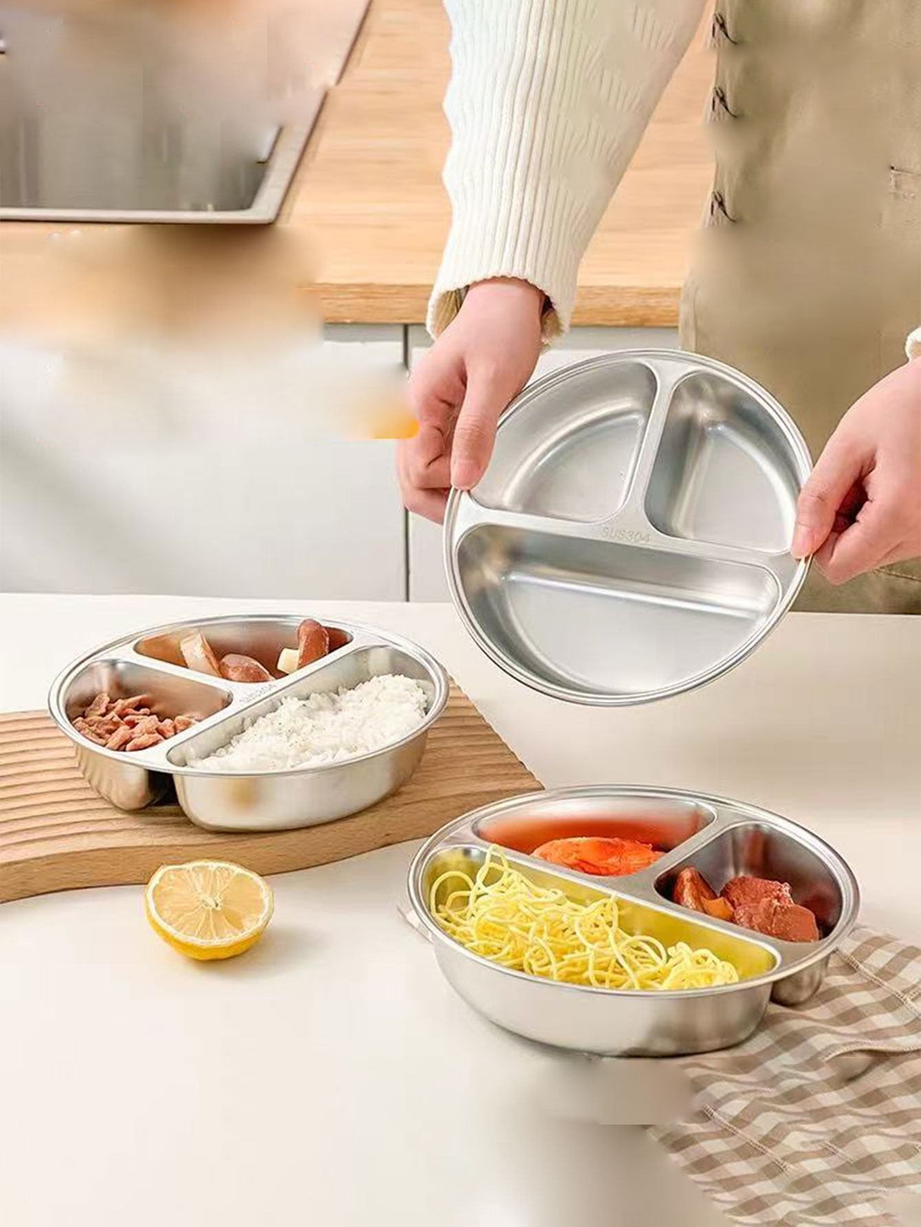 Three-Compartment Steaming Tra - Baby Food Steamer 评论和价格