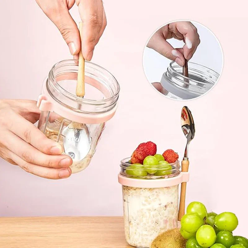 Portable Cereal Breakfast Cups - Baby Food Glass Jar 评论和价格