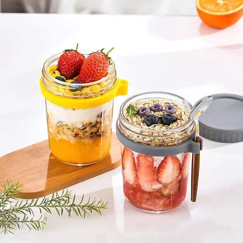 Portable Cereal Breakfast Cups - Baby Food Glass Jar 评论和价格
