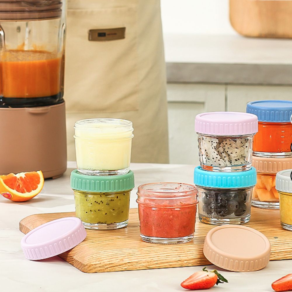 6pcs Mason Jar Glass Baby Food - Baby Food Glass Jar 评论和价格
