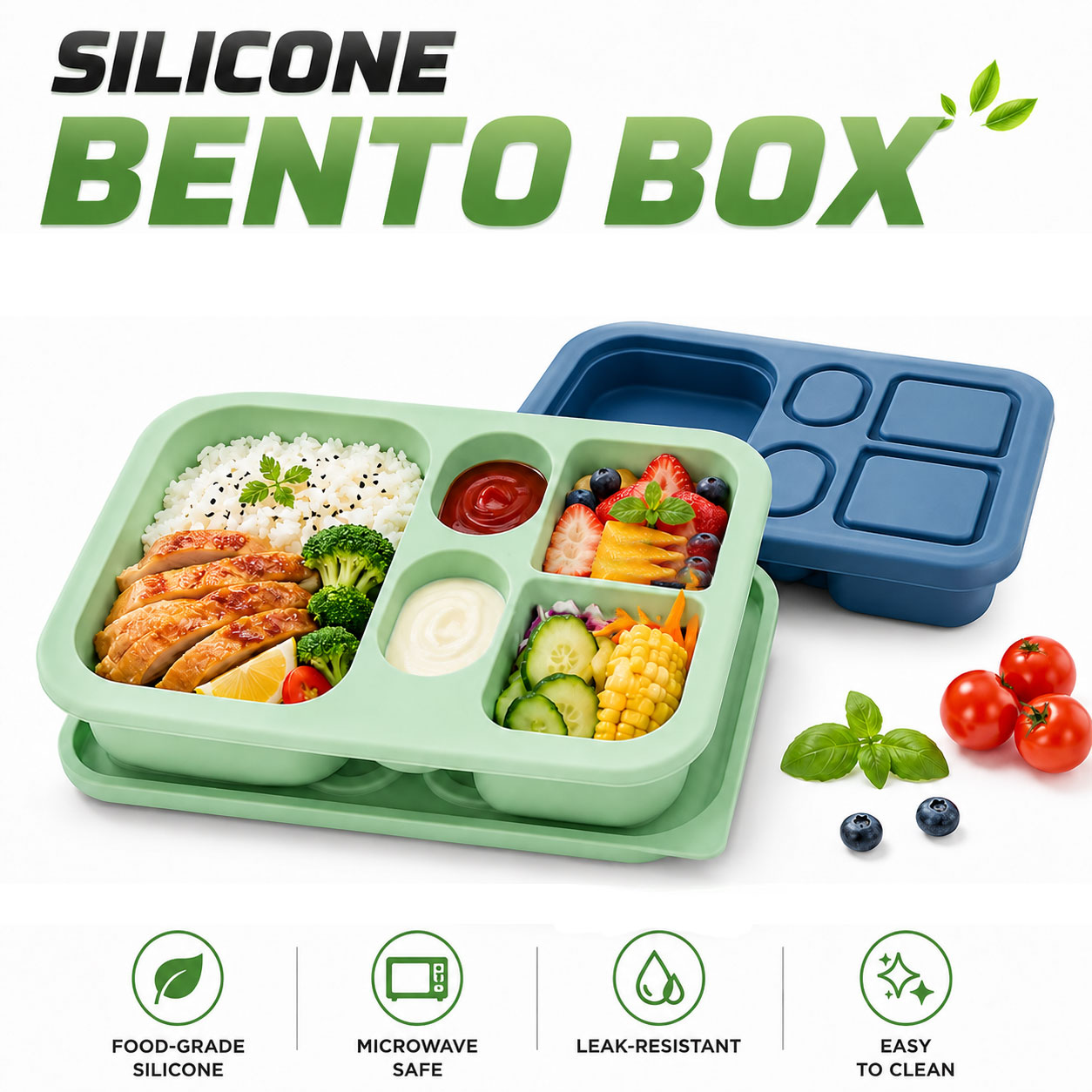 Portable Silicone Bento Lunch  - Baby Food Hero 评论和价格