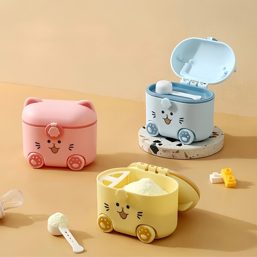 Cute Cat Milk Powder Container - Baby Food Glass Jar 评论和价格