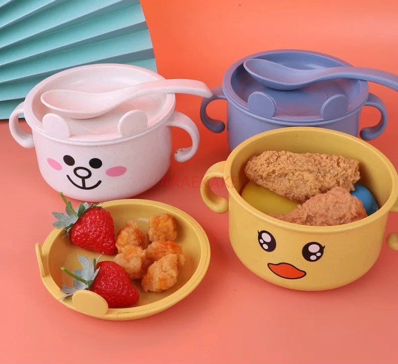 Children's Gift Wheat Straw Ca - Baby Food Bowl 评论和价格