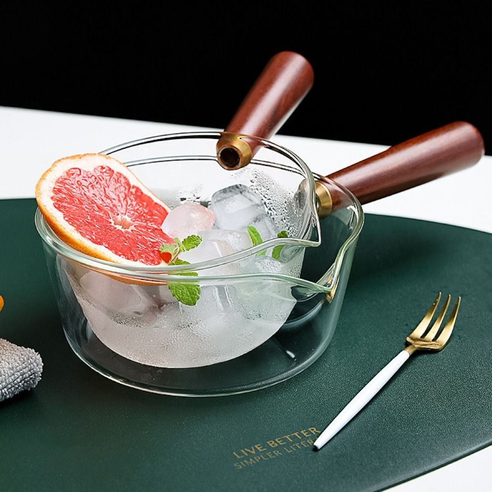 Salad Bowl Wood Handle Glass M - Baby Food Bowl 评论和价格