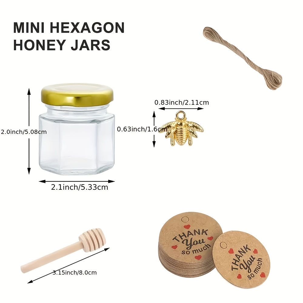 1.5oz, Hexagonal Mini Glass Ho - Baby Food Glass Jar 评论和价格